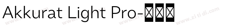 Akkurat Light Pro字体转换
